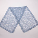 Blue Lace Feminine Scarf Vintage Accessories