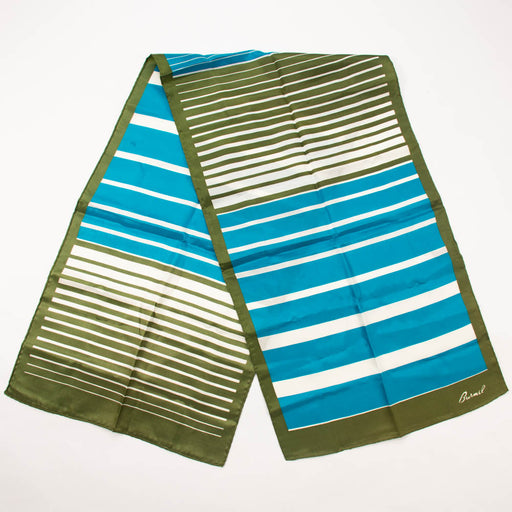 Burmel Striped Long Scarf Vintage Accessories made in Japan