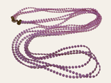 VINTAGE PLASTIC JEWELRY FLAPPER NECKLACE PURPLE