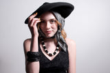 Plateau New Look Wide Brim Black Hat Vintage Accessories