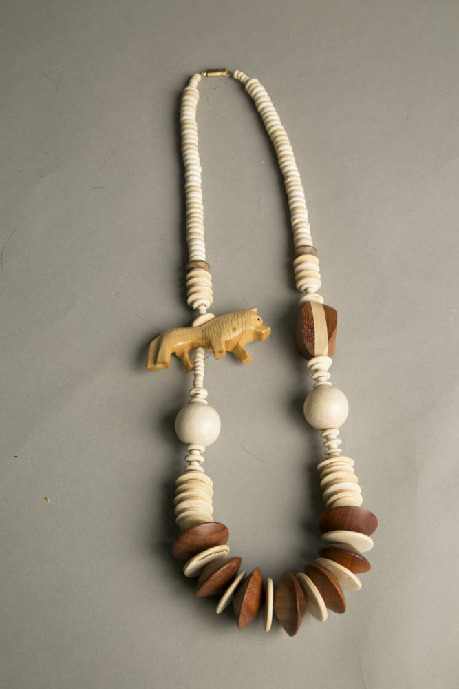 Ethnic Handmade Vintage Jewelry Wooden Beads Whimsical Animal Figural